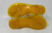 Load image into Gallery viewer, Coach Womens Nisa Yellow Jelly Slip-On Flat Flip-Flop Sandals Size 6
