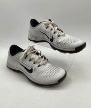 Load image into Gallery viewer, Nike Mens Lunar Cypress White Black Lunarlon Low Top Lace-Up Golf Shoes Size 9W
