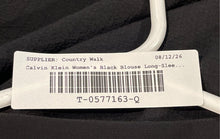 Load image into Gallery viewer, Calvin Klein Womens Black Long Balloon Sleeve Round Neck Blouse Top Size S
