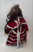 Load image into Gallery viewer, Vintage Collectible Laura Red Handmade Dress Bisque Porcelain Doll
