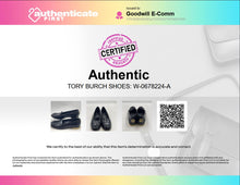 Load image into Gallery viewer, Authentic Tory Burch Womens Black Slip-On Loafer Shoes Size 5.5M Damaged
