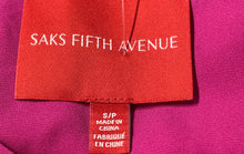 Load image into Gallery viewer, Saks Fifth Avenue Womens Dark Pink Long Sleeve V-Neck Shift Dress Size Small
