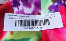 Load image into Gallery viewer, Calvin Klein Womens Multicolor Floral Sleeveless Round Neck Sheath Dress Size 6
