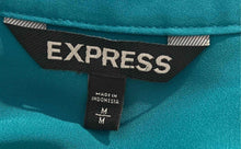 Load image into Gallery viewer, Express Womens Blue V-Neck Long Sleeve Blouse Top Size Medium
