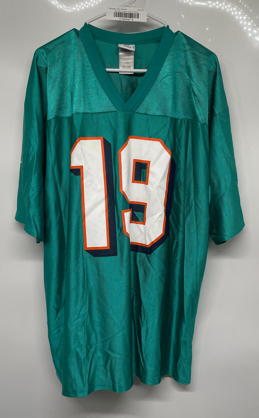 NFL Mens Green Miami Dolphins Brandon Marshall #19 Football Jersey Size XL
