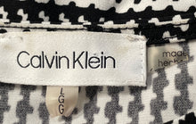 Load image into Gallery viewer, Calvin Klein Womens Black And White Houndstooth Shift Dress w/ Side Split Size L
