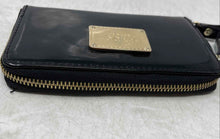 Load image into Gallery viewer, LYDC Womens Black Patent Leather Credit Card Slots Zipper Wristlet Wallet
