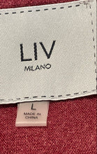 Load image into Gallery viewer, Liv Milano Womens Burgundy Crew Neck Long Sleeve Pullover Sweater Size Large
