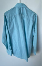 Load image into Gallery viewer, Pierre Cardin Mens Blue Long Sleeve Collared Slim Fit Dress Shirt Size Medium
