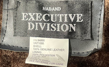 Load image into Gallery viewer, Haband Executive Division Mens Brown Genuine Leather Full-Zip Jacket Size L
