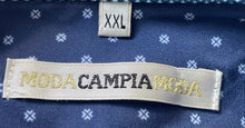Load image into Gallery viewer, Moda Campia Moda Mens Blue White Polka Dot Short Sleeve Button-Up Shirt Size 2XL
