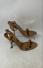 Load image into Gallery viewer, Steve Madden Womens Foxx Gold Stiletto Heel Ankle Strap Sandals Size 9.5M
