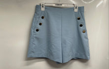 Load image into Gallery viewer, Zara Womens Light Blue High Waist Side Zip Pockets Bermuda Shorts Size Medium
