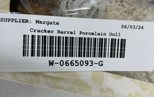 Load image into Gallery viewer, Cracker Barrel White Lace Dress Curly Hair Collectible Porcelain Doll
