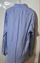 Load image into Gallery viewer, Tommy Hilfiger Mens Blue Printed Long Sleeve Collared Dress Shirt Sz L 16 34-35
