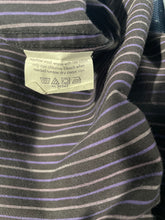 Load image into Gallery viewer, Calvin Klein Mens Multicolor Striped Print Long Sleeve Dress Shirt Size 16
