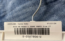 Load image into Gallery viewer, Miss Me Womens Blue Denim Dark Wash Stretch Pockets Straight Leg Jeans Size 27
