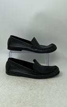 Load image into Gallery viewer, Stuart Weitzman Mens Black Leather Slip-On Moc Toe Loafer Shoes Size 9 M
