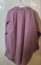 Load image into Gallery viewer, Beverly Hills Polo Club Mens Berry White Check Long Sleeve Dress Shirt Sz 3XL 19
