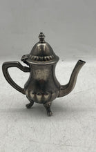 Load image into Gallery viewer, Vintage Silverplated Footed Miniature Victorian Teapot With Handle &amp; Lid
