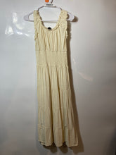 Load image into Gallery viewer, Forever 21 Womens Beige Pleated Sleeveless Round Neck Pullover A-Line Dress Sz L
