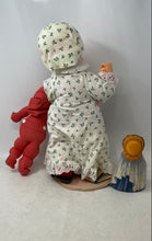 Load image into Gallery viewer, Antique Set Of 3 Pcs Assorted Multicolor Felt And Fabric Play Dolls With Outfits
