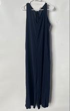 Load image into Gallery viewer, H&amp;M Womens Blue Sleeveless V-Neck Back Tie One-Piece Jumpsuit Size 8
