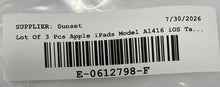 Load image into Gallery viewer, Lot Of 3 Pcs Apple iPad 3rd Gen A1416 iOS Tablets Not Tested Locked For Parts
