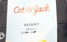 Load image into Gallery viewer, Cat &amp; Jack Girls Black Denim Dark Wash Mid-Rise Skinny Leg Jeans Size 4 With Tag
