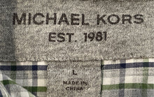 Load image into Gallery viewer, Michael Kors Mens Multicolor Checkered Long Sleeve Button-Up Shirt Size Large
