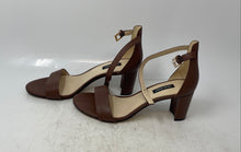 Load image into Gallery viewer, Nine West Womens Pruce Brown Leather Block Heel Ankle Strap Sandals Size 8M

