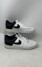 Load image into Gallery viewer, Nike Womens Court Vision Low DH1084-100 White Black Lace-Up Sneaker Shoes Size 9
