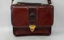 Load image into Gallery viewer, Vintage Rina Rich Womens Brown Leather Adjustable Strap Crossbody Handbag
