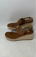 Load image into Gallery viewer, Michael Kors Womens Brown Beige Wedge Platform Sandals Size 6.5M

