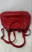 Load image into Gallery viewer, Liz Claiborne Womens Red Leather Inner Pockets Double Handle Shoulder Bag
