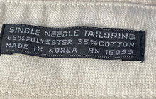 Load image into Gallery viewer, David Taylor Mens Cream Long Sleeve Collared Pocket Dress Shirt Size 15 32/33
