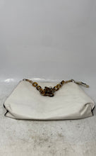 Load image into Gallery viewer, Aldo Womens White Gold-Tone Inner Pockets Zipper Chain Strap Shoulder Purse
