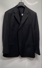 Load image into Gallery viewer, Pierre Cardin Mens Black Pinstripe Wool Notch Lapel Three-Button Blazer Size 46R
