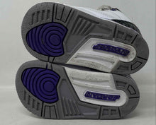 Load image into Gallery viewer, Authentic Nike Boys Jordan 3 Retro White Black Gray Basketball Shoes 5C In Box
