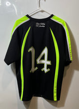 Load image into Gallery viewer, Hoodrich Womens Black Green Jersey Short Sleeve V-Neck Pullover T-Shirt Size S

