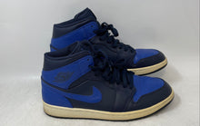 Load image into Gallery viewer, Nike Mens Air Jordan 1 Retro Mid 554724-412 Blue Black Sneaker Shoes Size 11
