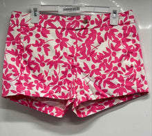 Load image into Gallery viewer, J.Crew Womens Pink White Floral Flat Front Stretch Pockets Chino Shorts Size 4
