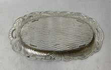 Load image into Gallery viewer, Vintage Lot Of 3 Silver-Tone And White Enamel Sugar Bowl Creamer w/ Serving Tray
