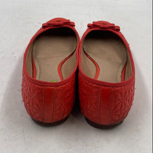 Load image into Gallery viewer, Authentic Tory Burch Womens Marion Orange Leather Ballet Flats Size 10 M Damaged
