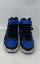 Load image into Gallery viewer, Nike Boys Court Borough Mid 2 Blue Black Leather Lace-Up Sneaker Shoes Size 6Y
