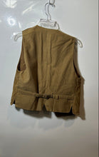 Load image into Gallery viewer, Banana Republic Mens Brown Genuine Leather Sleeveless Collarless Vest Size XS

