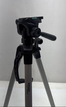 Load image into Gallery viewer, Amazon Basics Silver-Tone Black Adjustable Tripod Camera Stand
