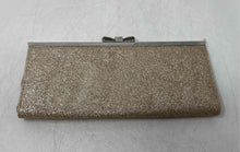 Load image into Gallery viewer, INC International Concepts Womens Gold Glitter Bow Clasp Mini Clutch Handbag
