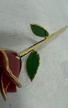 Load image into Gallery viewer, Home Decor Gilded Red Rose Keepsake Gold-Tone Trim With Gift Box
