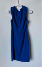 Load image into Gallery viewer, Calvin Klein Womens Blue Sleeveless Side Ruched Back-Zip Midi Dress Size No Size
